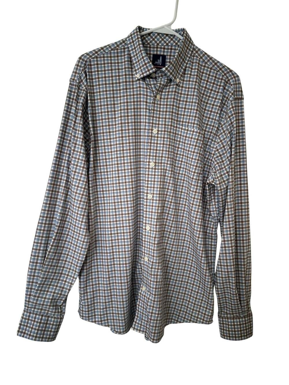 Johnnie-O Men's Long Sleeve Button-Down Performance Plaid Shirt
